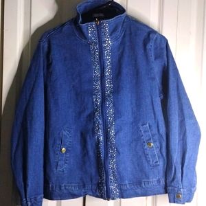 Vintage Drapers & Diamonds Star Zip Jean Jacket Size M